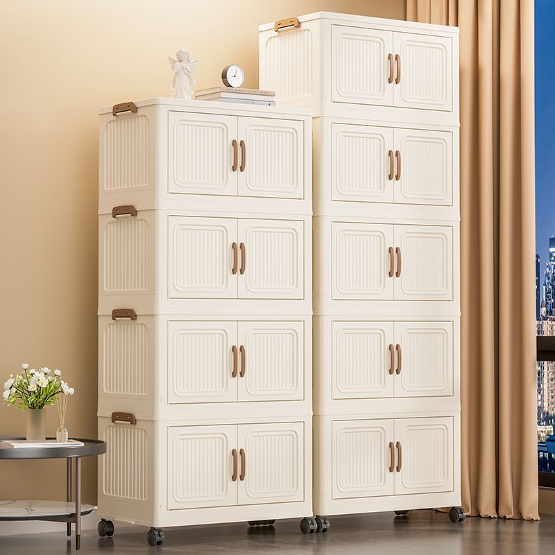 顺丰【76面宽】超大容量免安装折叠储物柜收纳柜厨房橱柜加厚多层