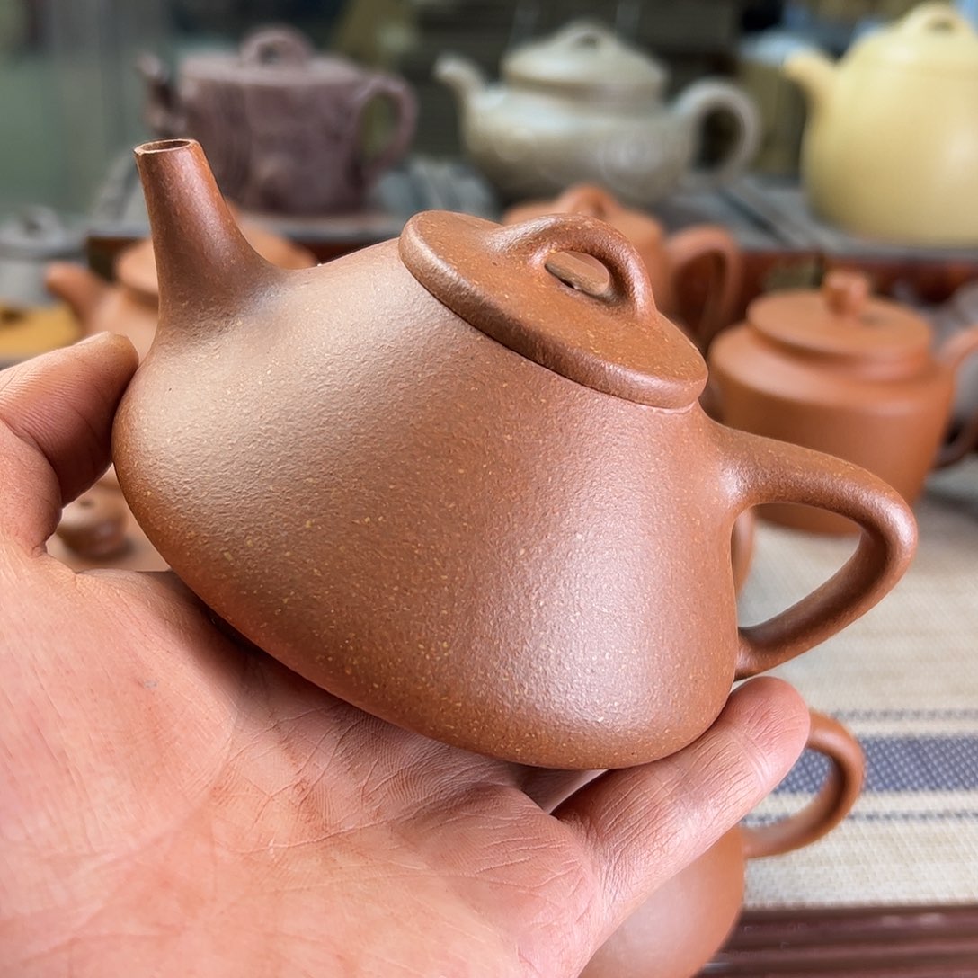 紫砂茶壶红降坡子冶