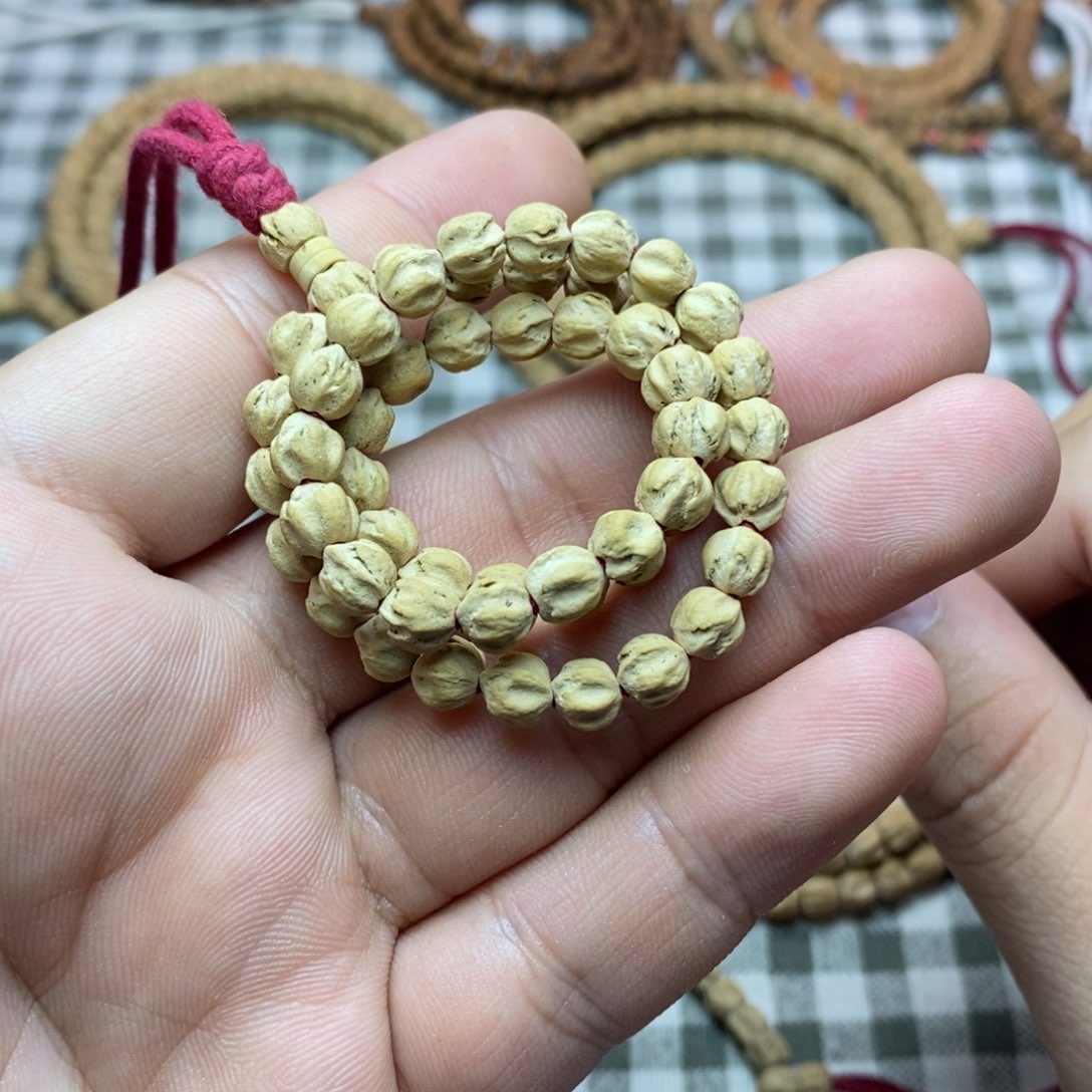 柏香籽/百香籽吊坠手作热振原桩果冻玉化皮莲花鬼脸手持6.5