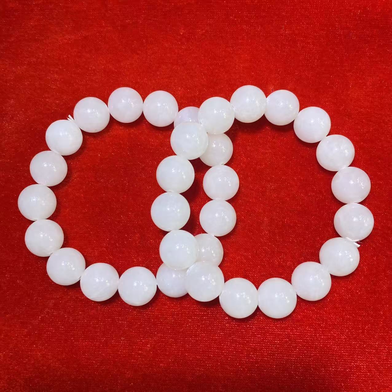 H4883-卡12左右-细润羊油透闪石玉手串-WR