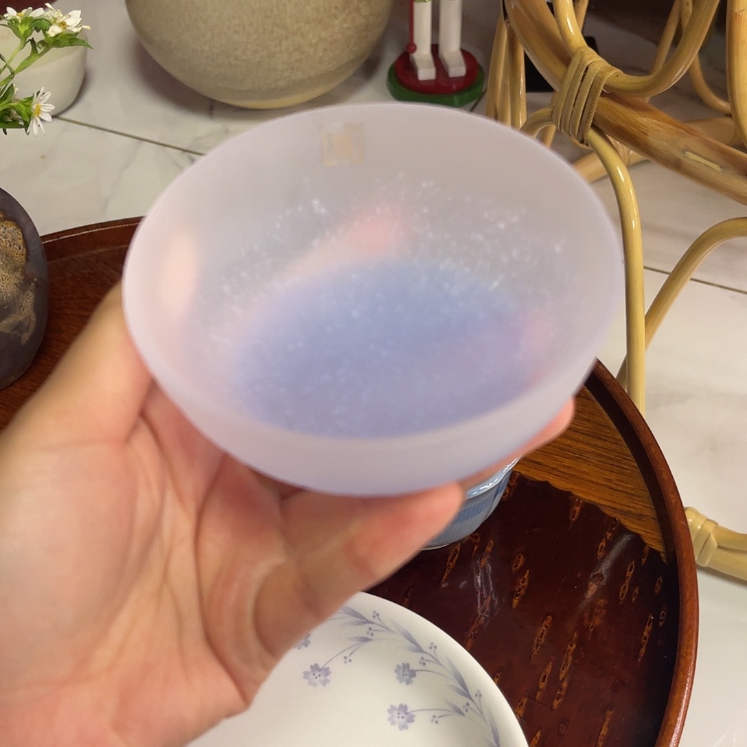 瓷片橘吉蓝紫色渐变气泡硝子小钵12