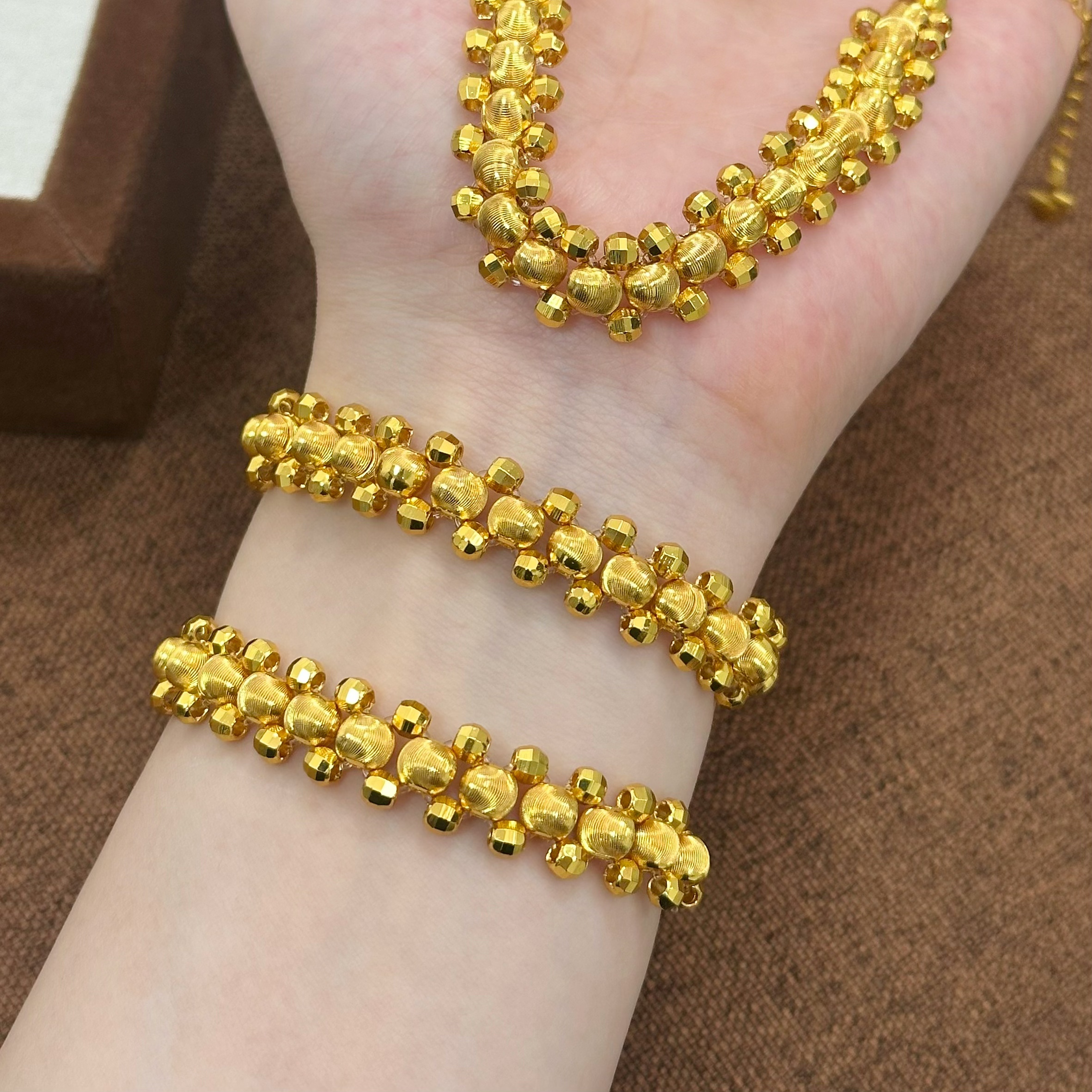 SL2718 猫眼碎金满天星手链 时尚轻奢爆闪首饰