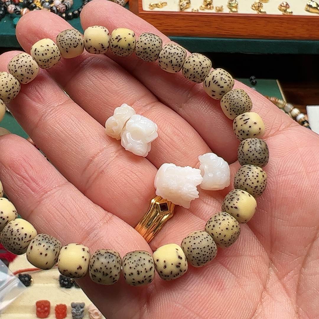 星月菩提吊坠小***Y手串搭配