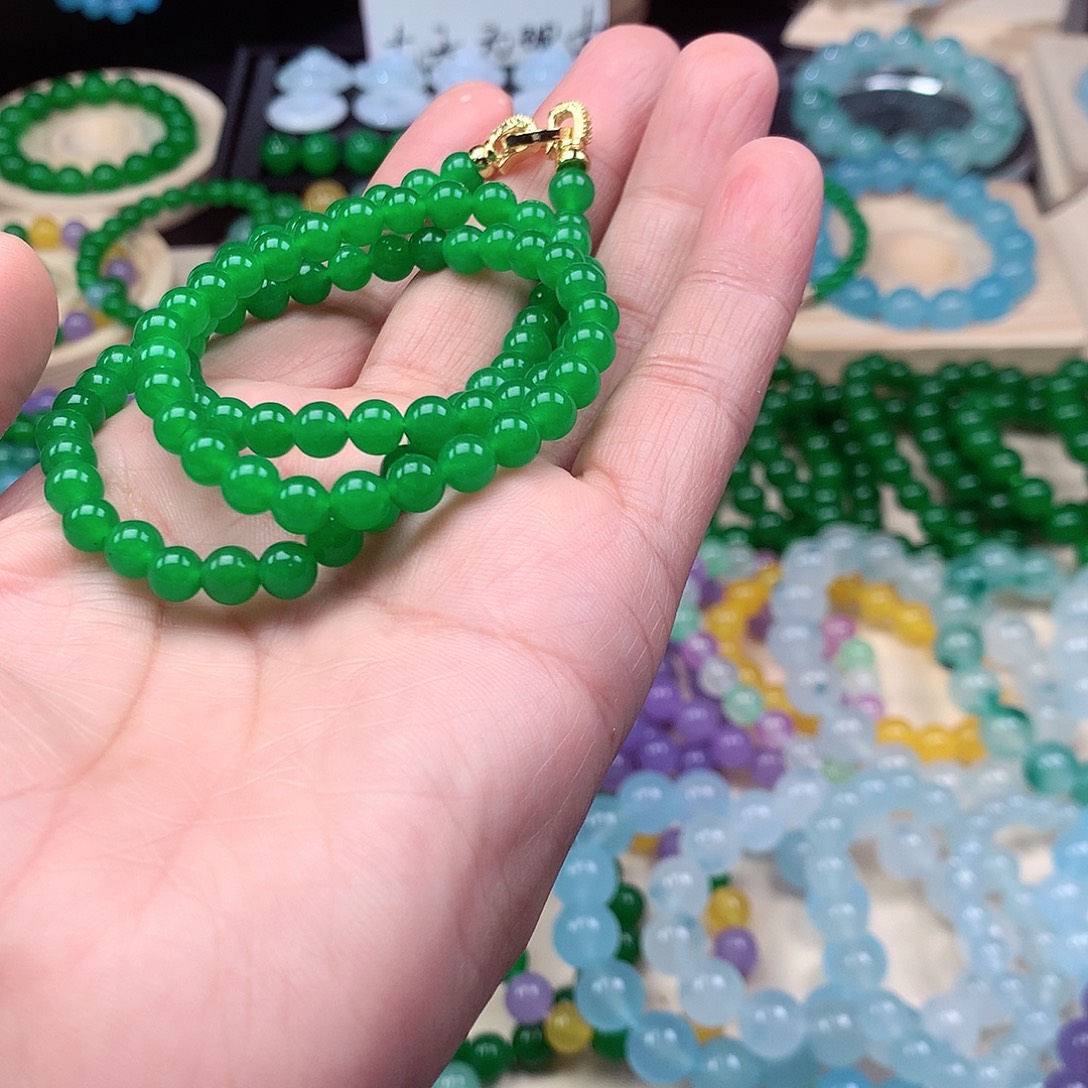 要***堡卡6圆珠手串项链男女款 