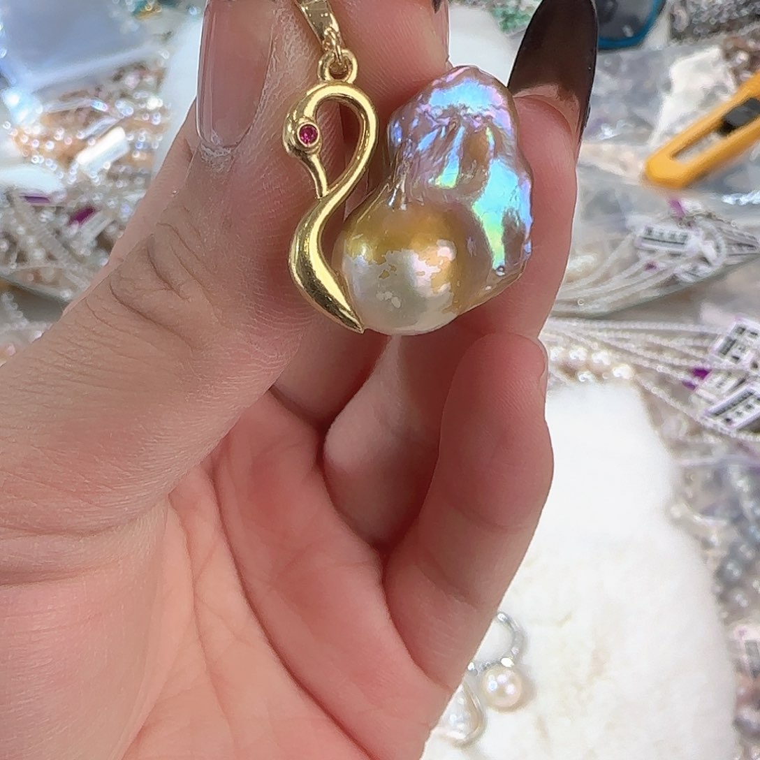 未镶嵌项链定制6淡水珍珠