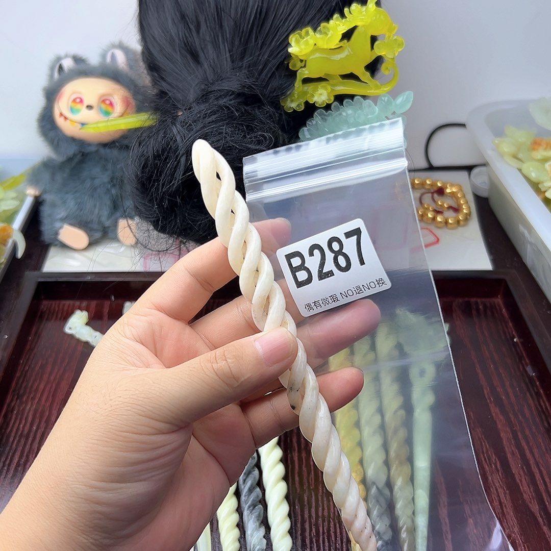 合金蛇纹石玉发饰?****?