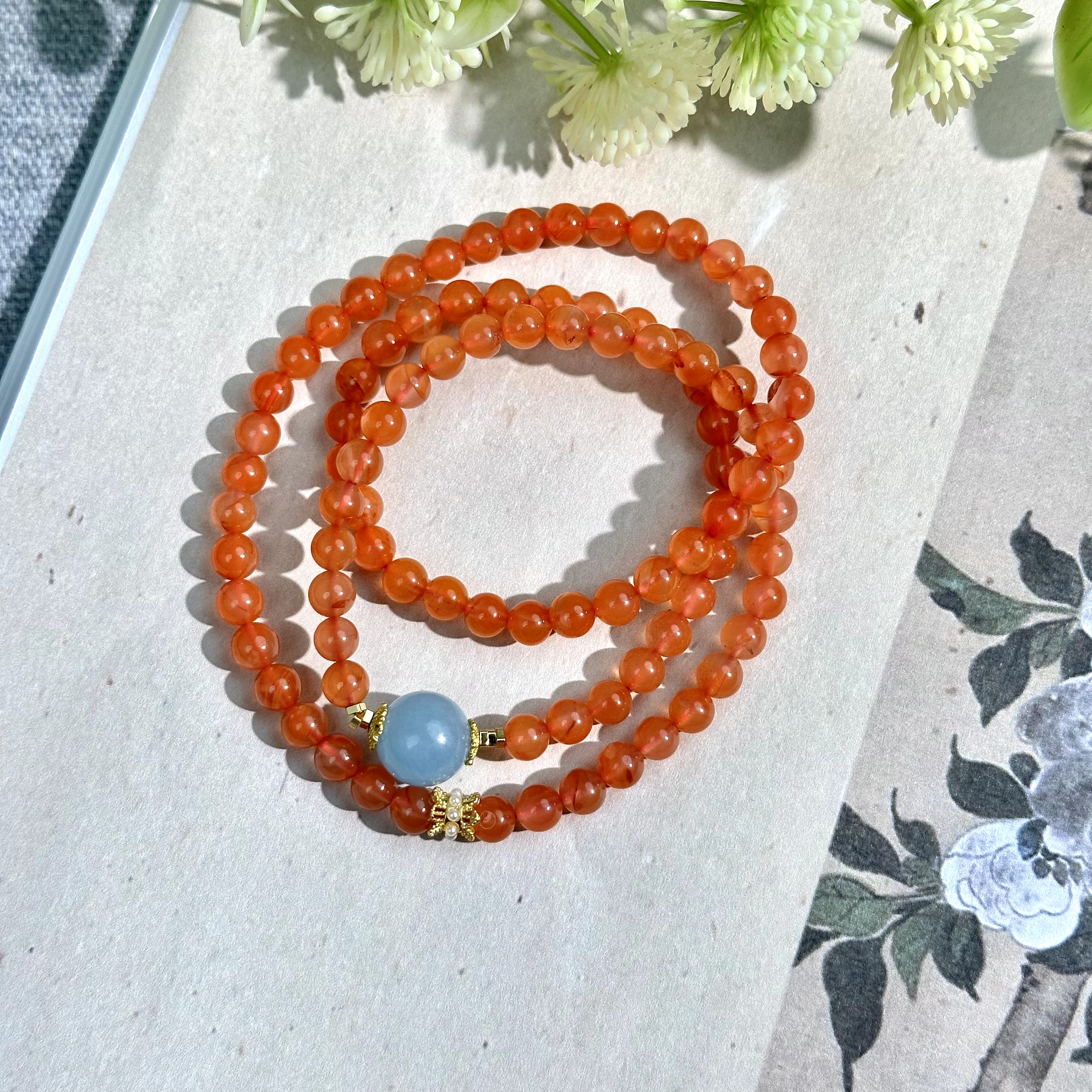 B21南红玛瑙手链红红火火可爱百搭的时尚单品