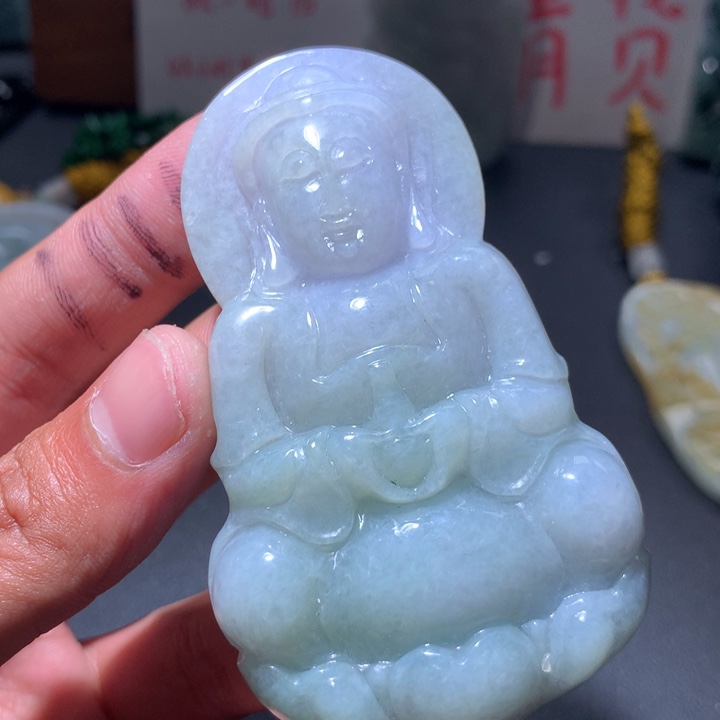 翡翠未镶嵌颈饰保真天然a货翡翠