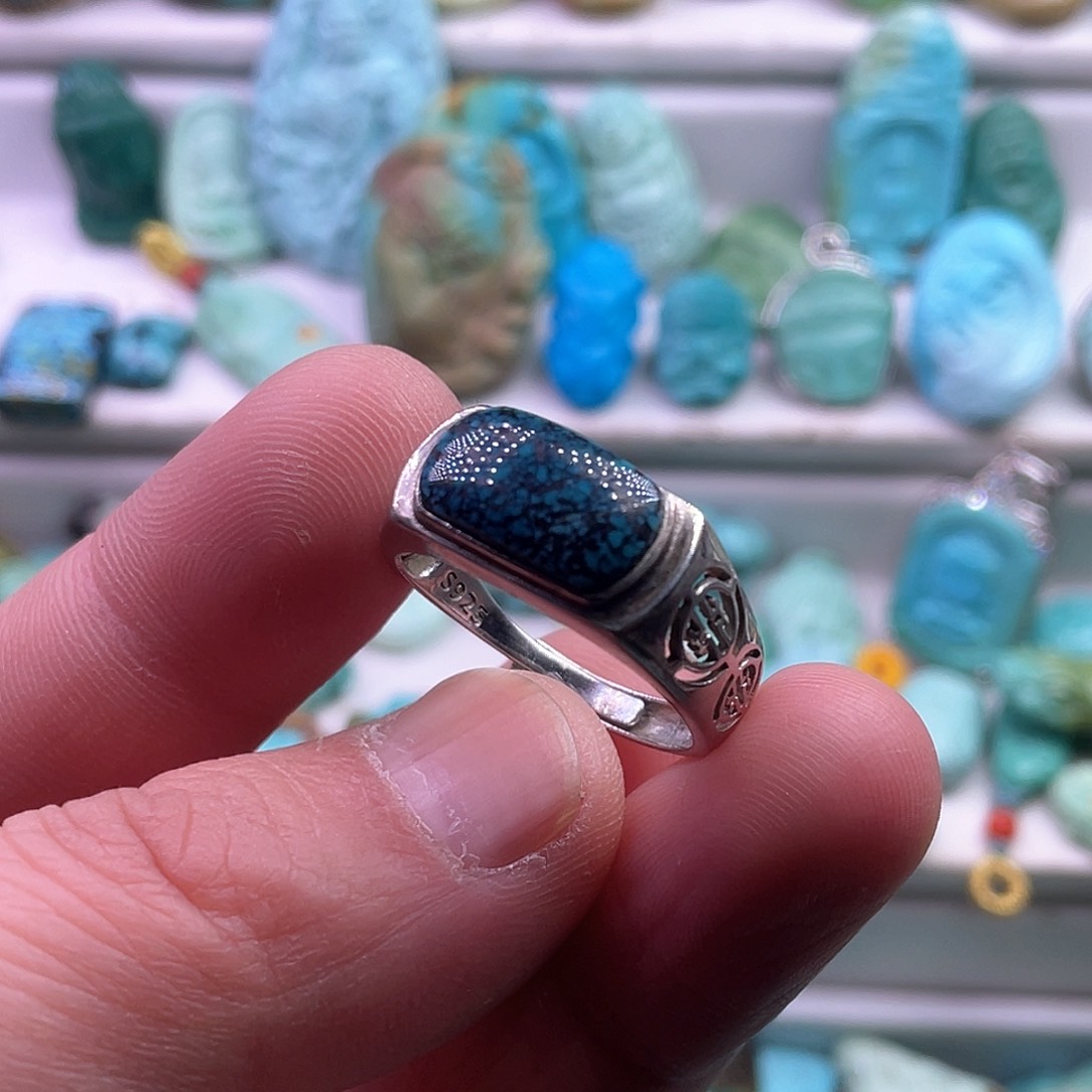 绿松石颈饰银S925镶嵌