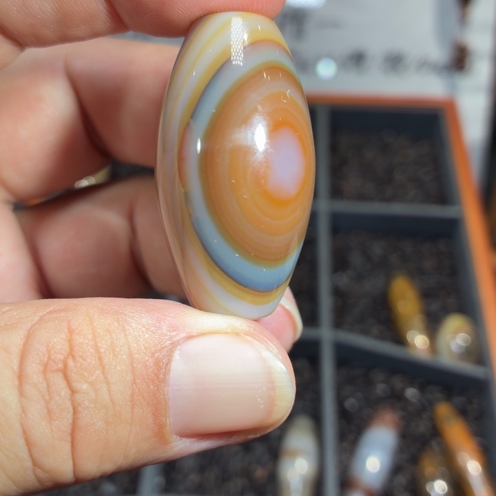 星***痕玛瑙/玉髓散珠_HEIMORI 天然天珠