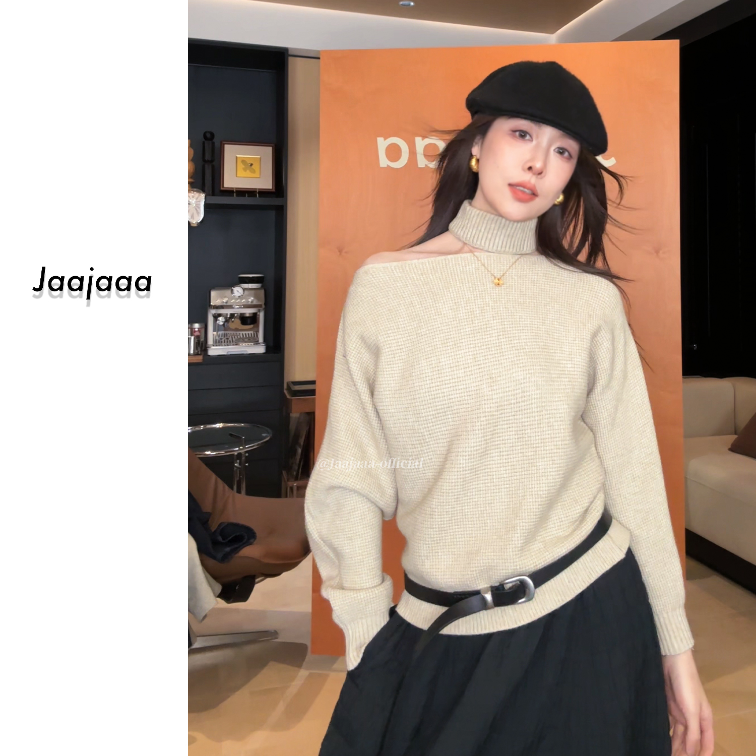 Jaajaaa梨花雪恋  冬季小众设计百搭简约时尚气质轻奢针织衫/BGC