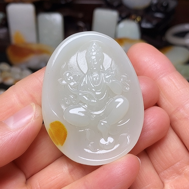 5***5和田玉未镶嵌挂件