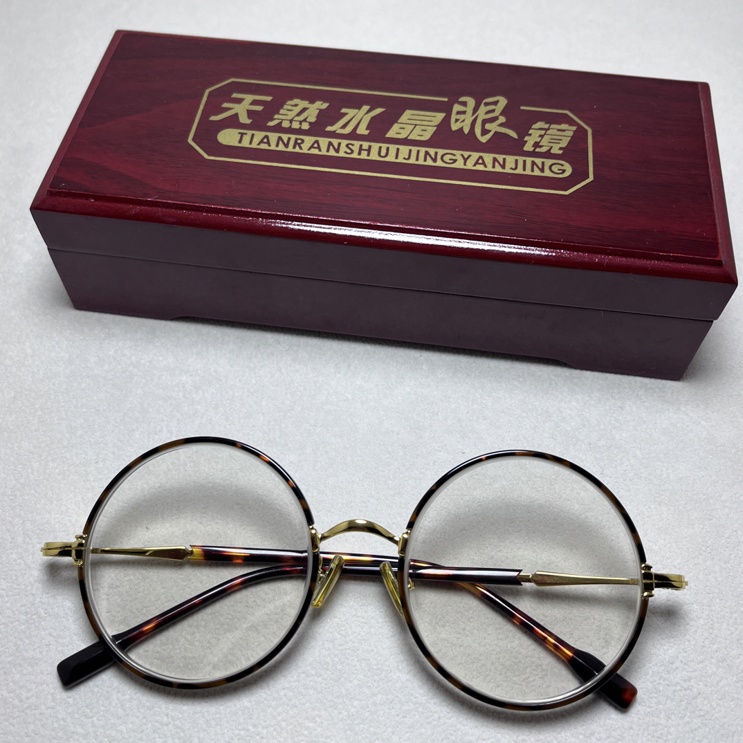 全框纯钛复古圆冰糖老料