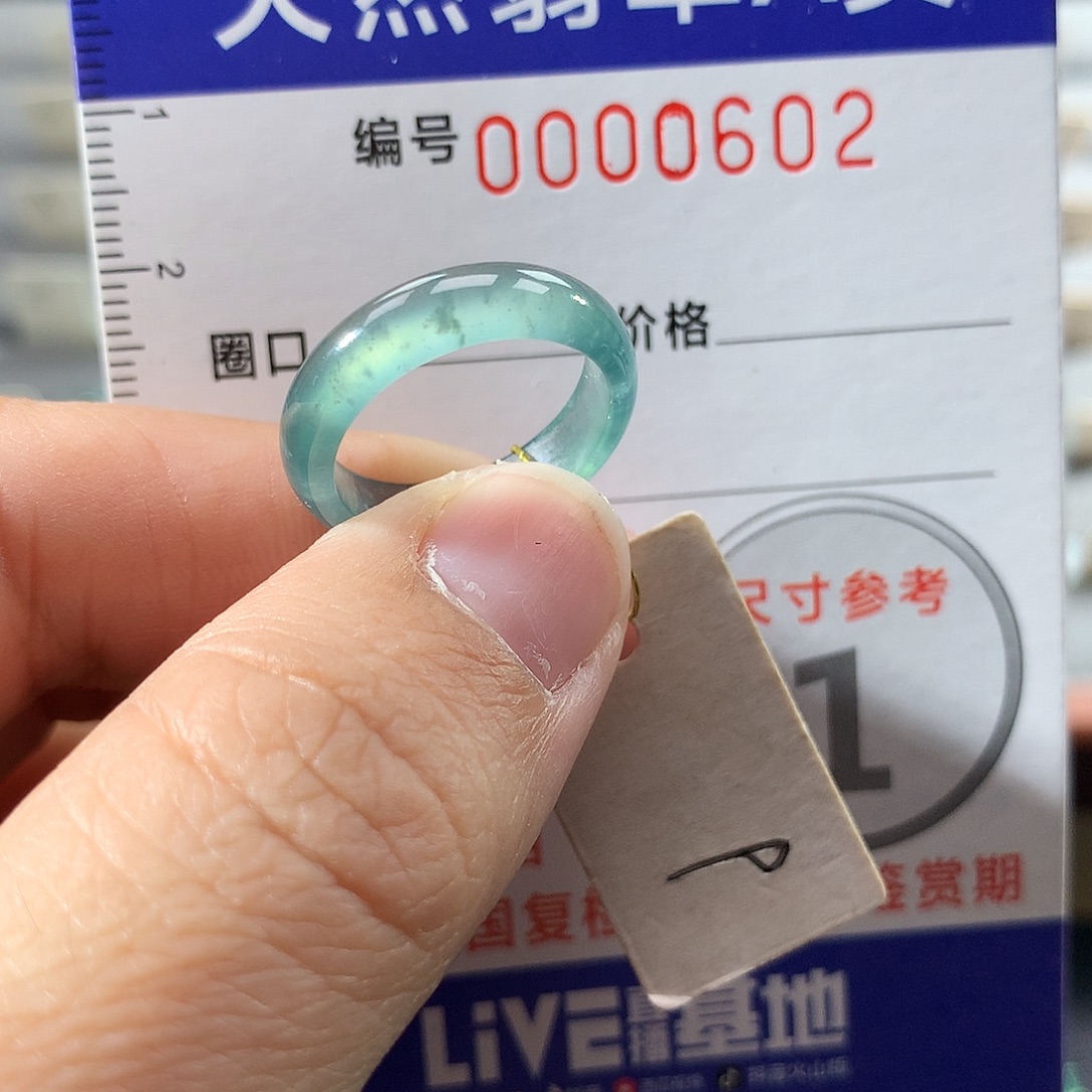 翡翠未镶嵌戒指9号