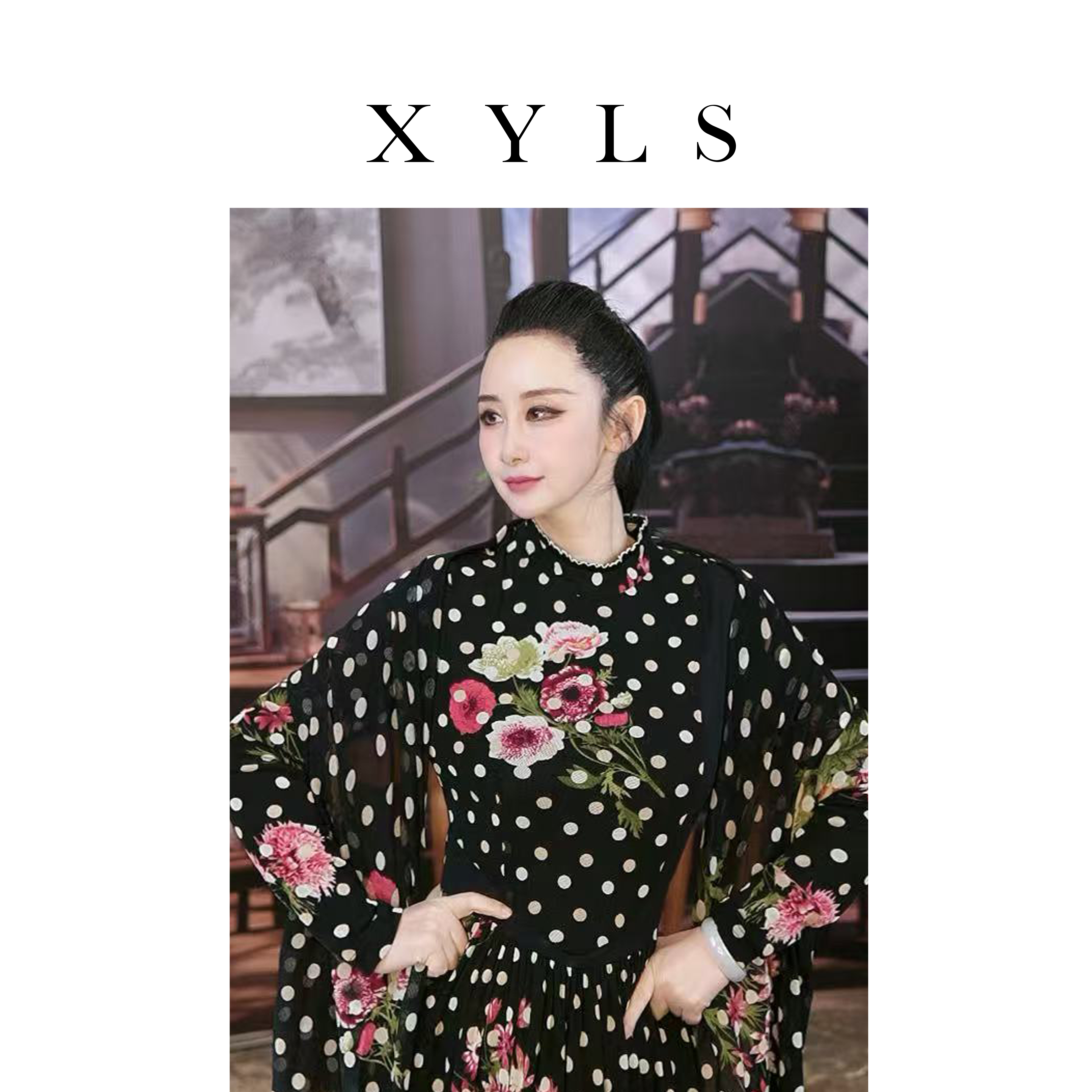 女装连衣裙弹力印花T006908