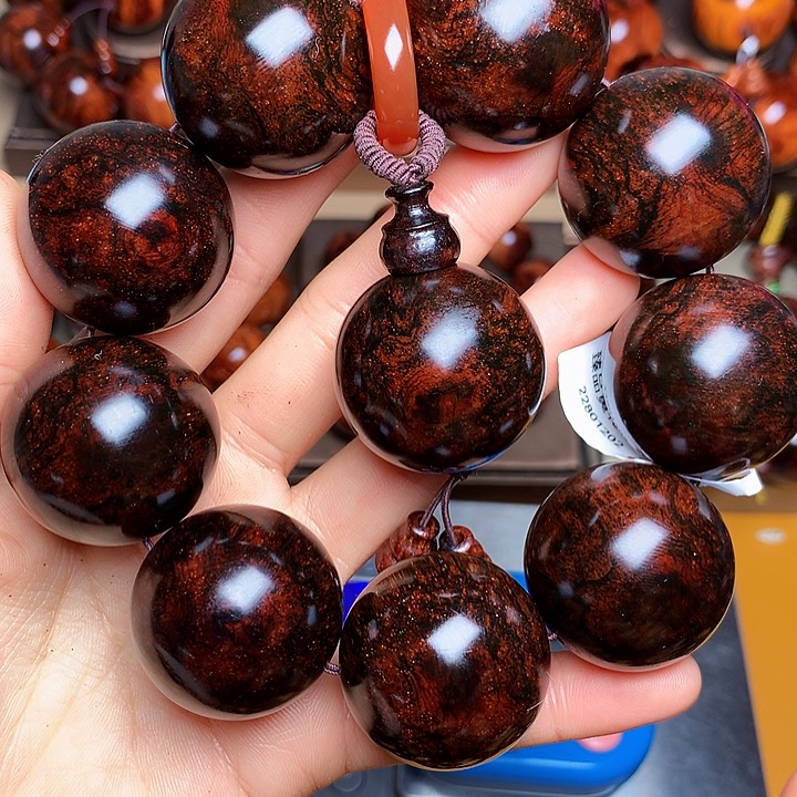 花梨木类手串/手链王*老挝花梨风化料土埋料3.0