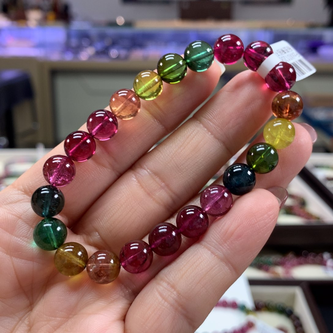 碧玺手链未镶嵌8.5毫米左右