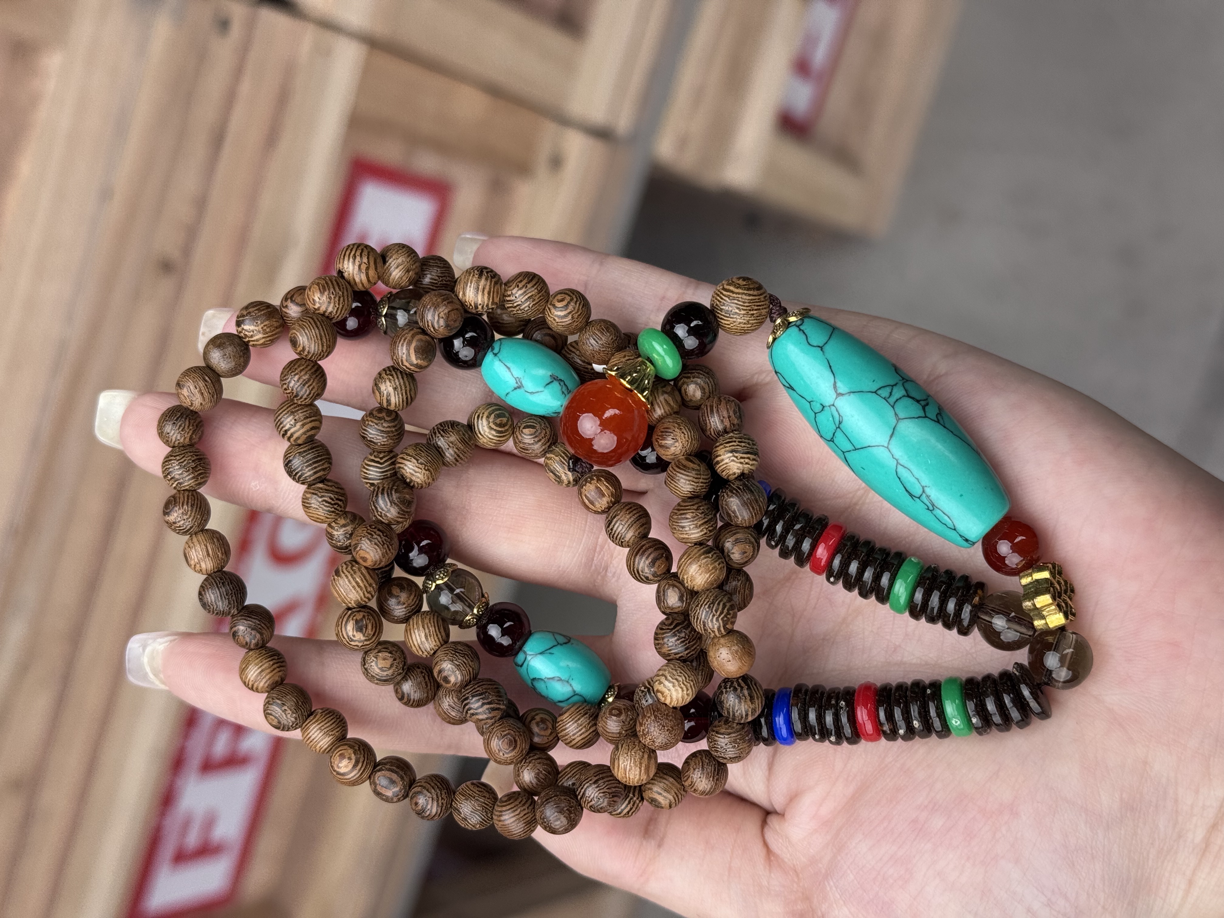 S0490 花梨木多圈手串无礼盒