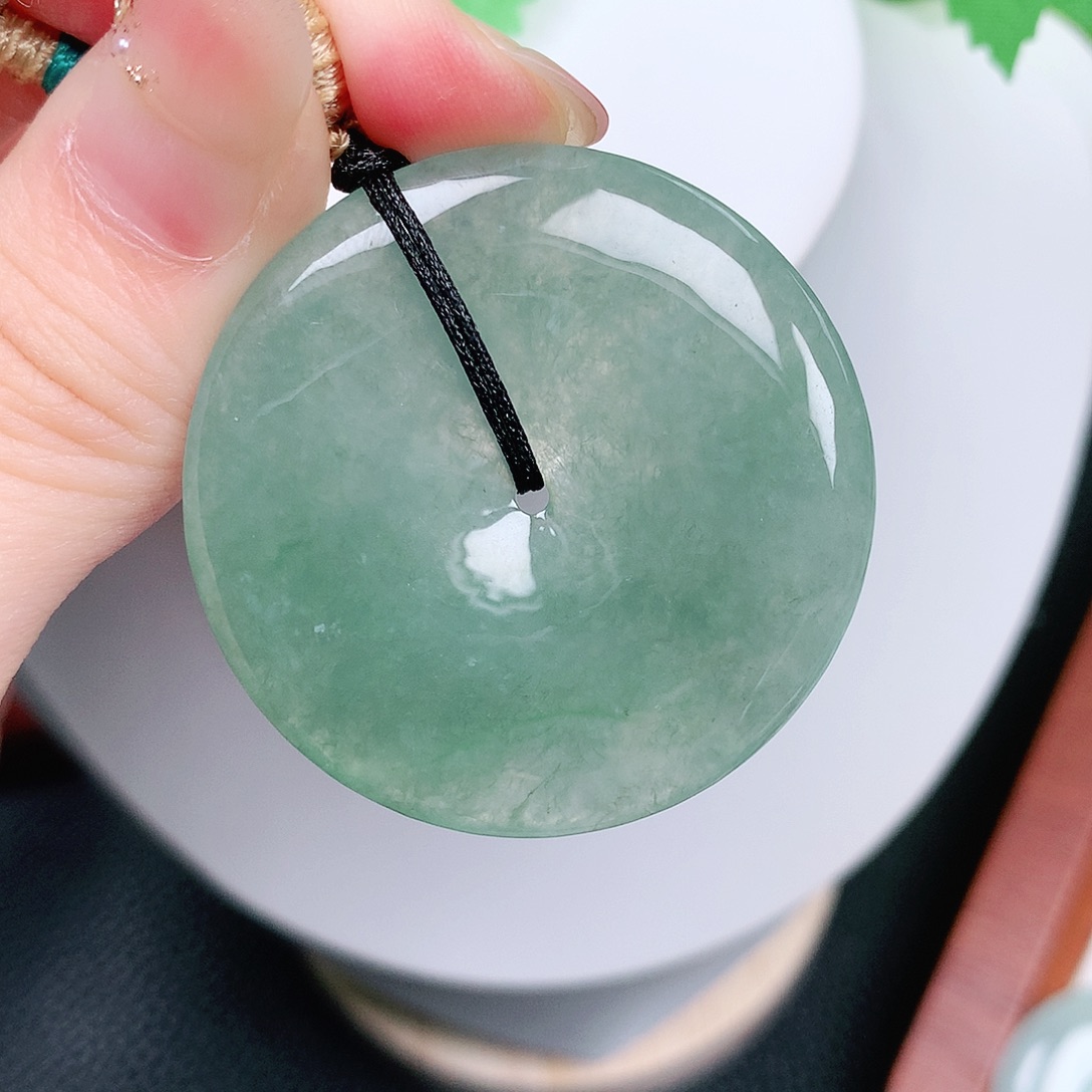 翡翠未镶嵌颈饰平安39.1-5.4