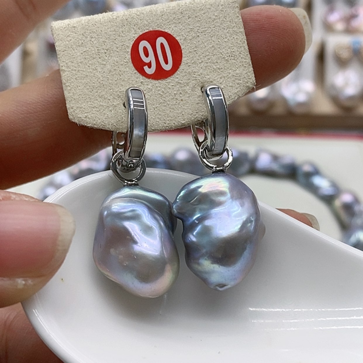 【闪购商品】淡水珍珠耳饰银S925镶嵌