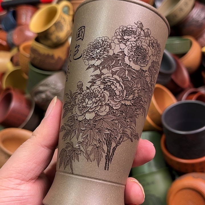 紫砂茶杯全手工紫砂主人杯