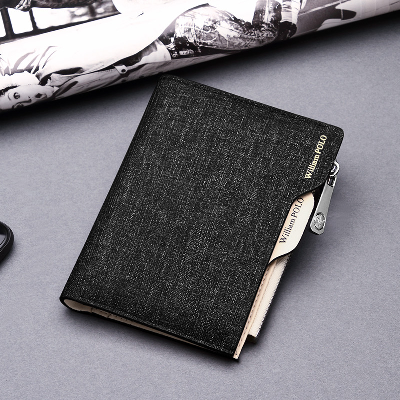 英皇保罗钱包男短款帆布创意卡包驾驶证银包青少年皮夹子驾驶证包