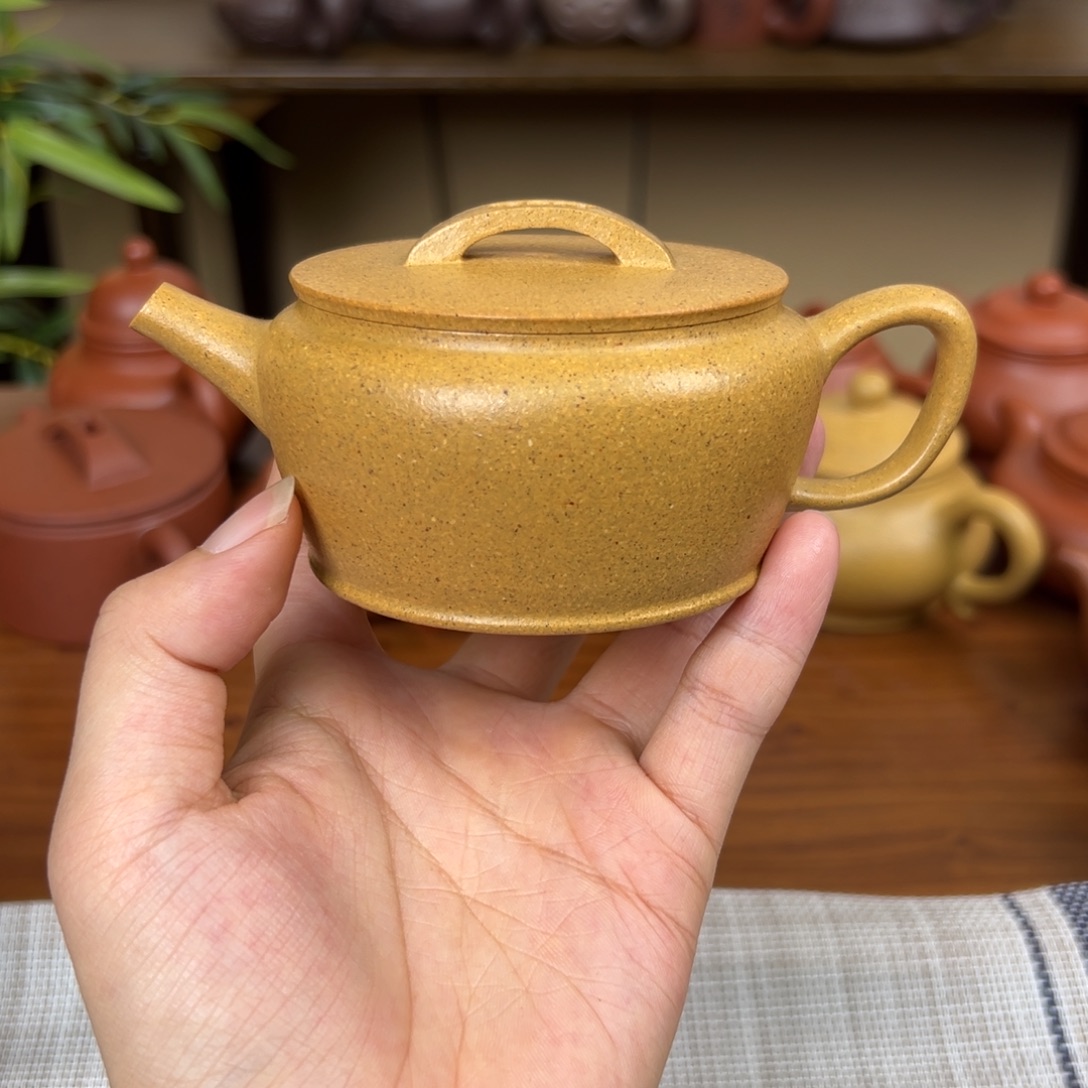 紫砂茶壶紫砂壶黄金段150cc全手汉瓦