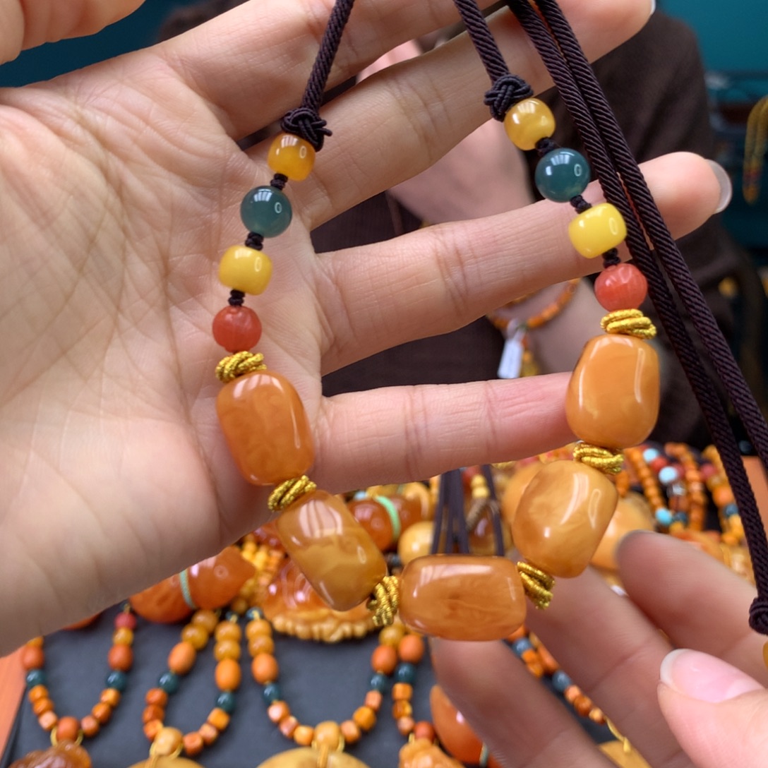 蜜蜡未镶嵌颈饰天然