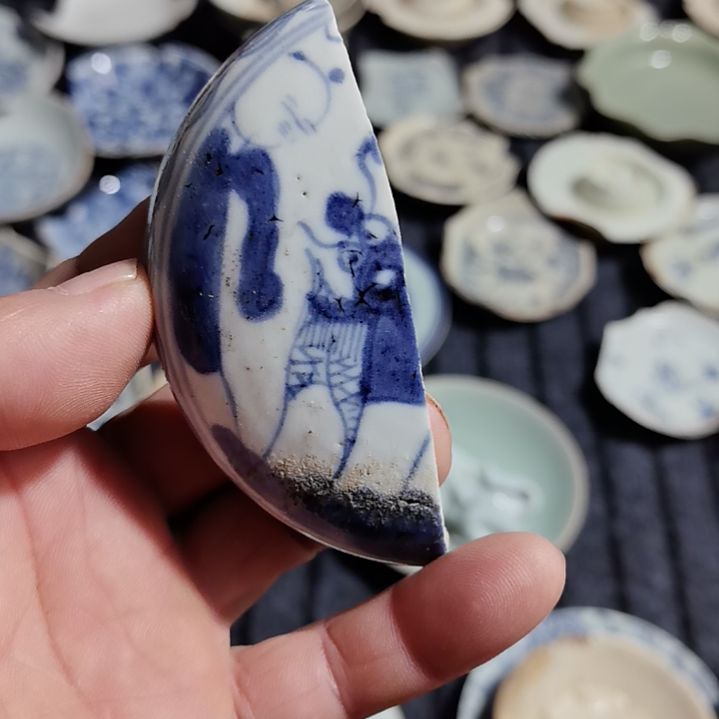 瓷片青花影青杯垫标夲