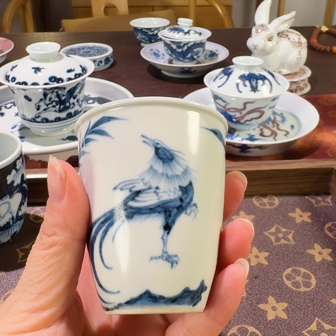 2号釉纹香竹子锦鸡