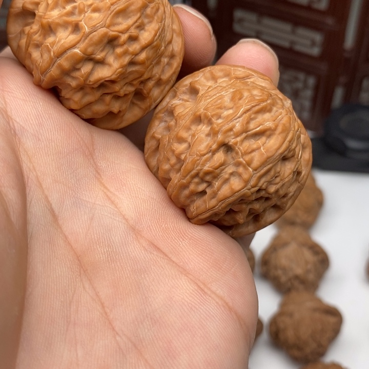 文玩核桃吊坠淡***啡38磨盘