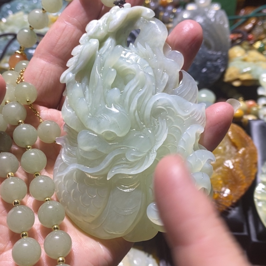 【闪购商品】岫玉毛衣链未镶嵌