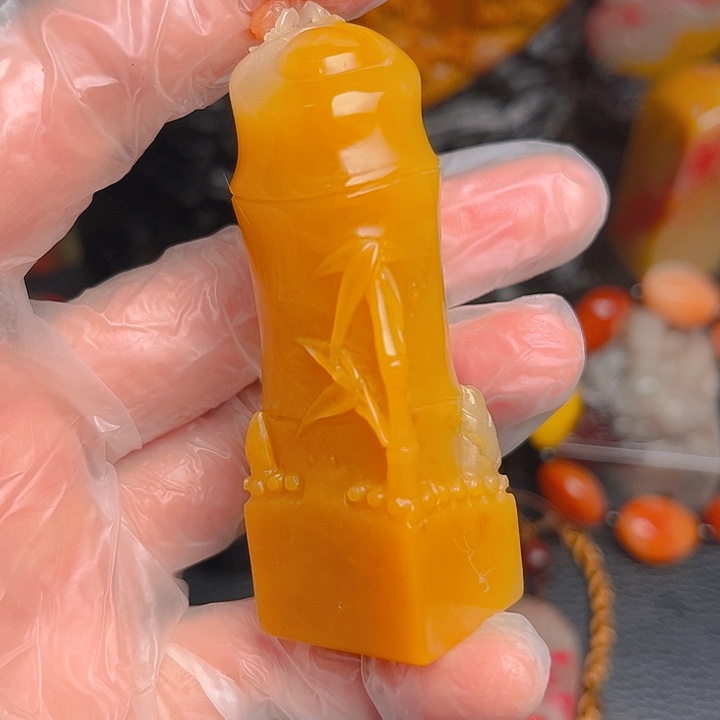 老挝石老挝田黄精品印章