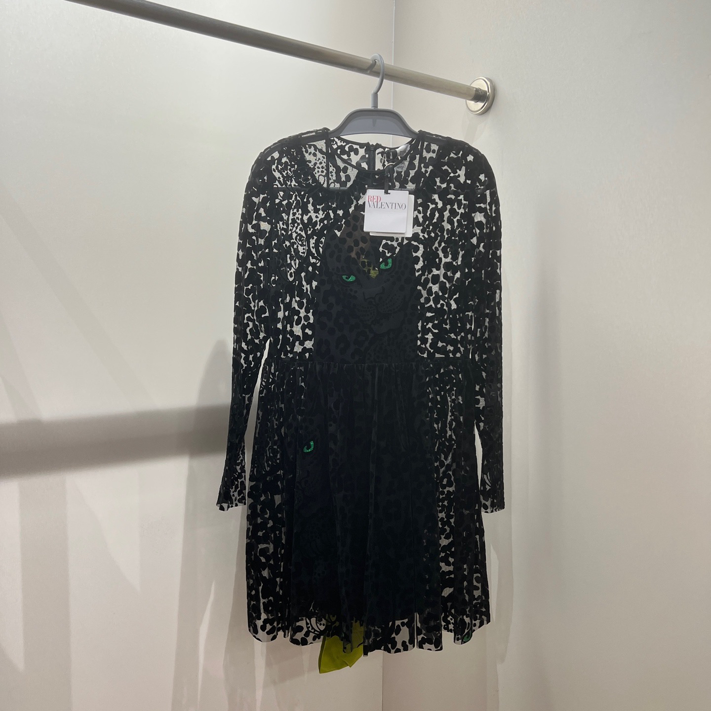 未使用 Valentino/华伦天奴 dp21/镂空豹纹礼服裙 40码 