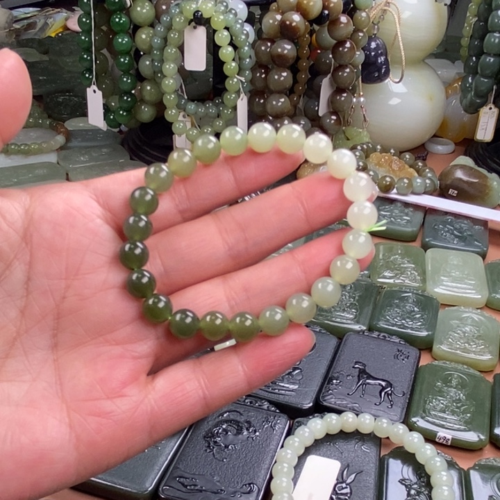 和田玉未镶嵌手链