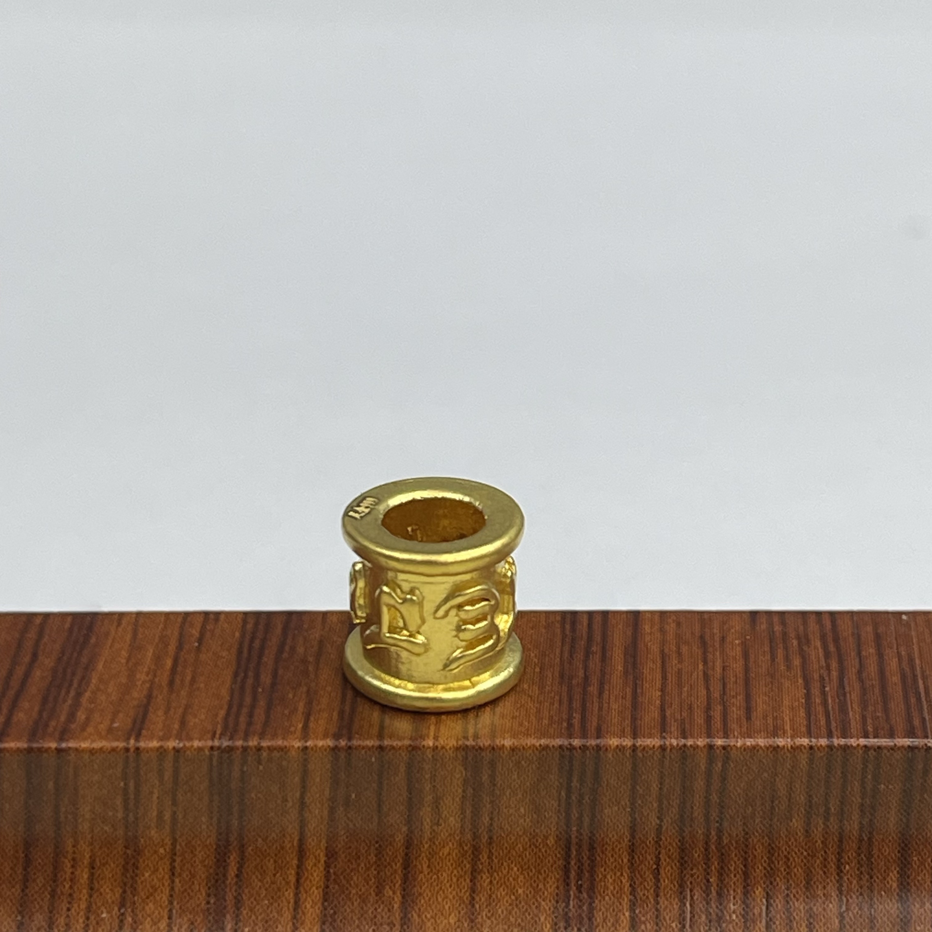 君潮黄金足金999-7mm六字箴言桶珠DP1288-0270