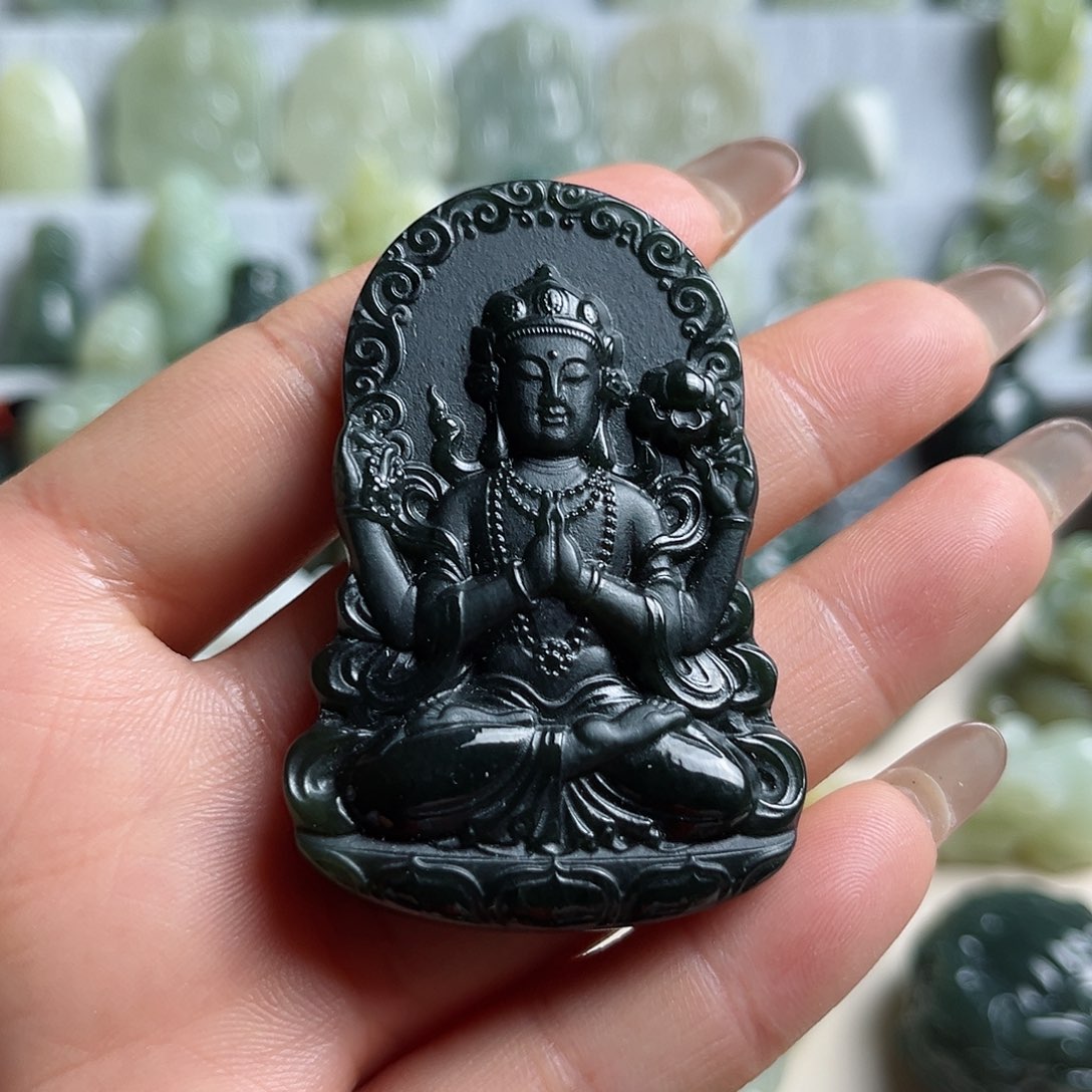 和田玉未镶嵌挂件