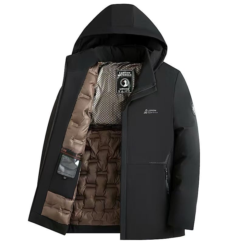 福利款 冬季加厚 拉链连帽可脱卸款  商务男装秋冬季时尚