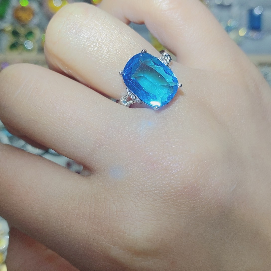 【闪购商品】托帕石耳饰银S925镶嵌