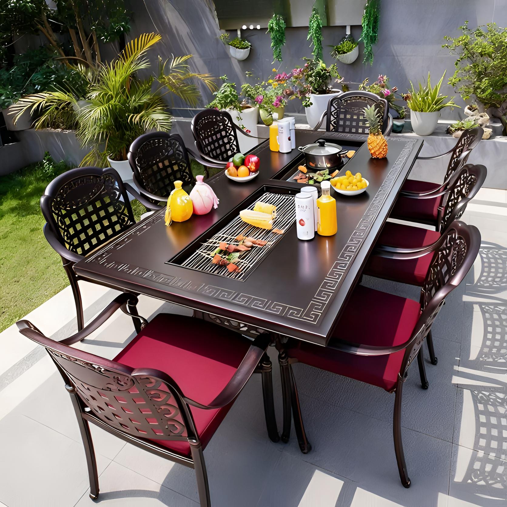 【耐用30年】户外铸铝桌椅庭院桌椅休闲花园户外庭院别墅室外桌椅子