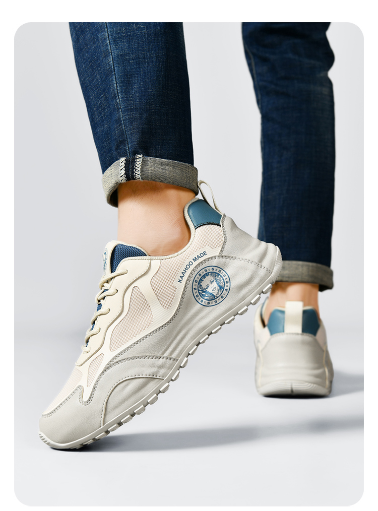 夏季网面透气情侣款2025百搭时尚防滑软底软面皮包底鞋