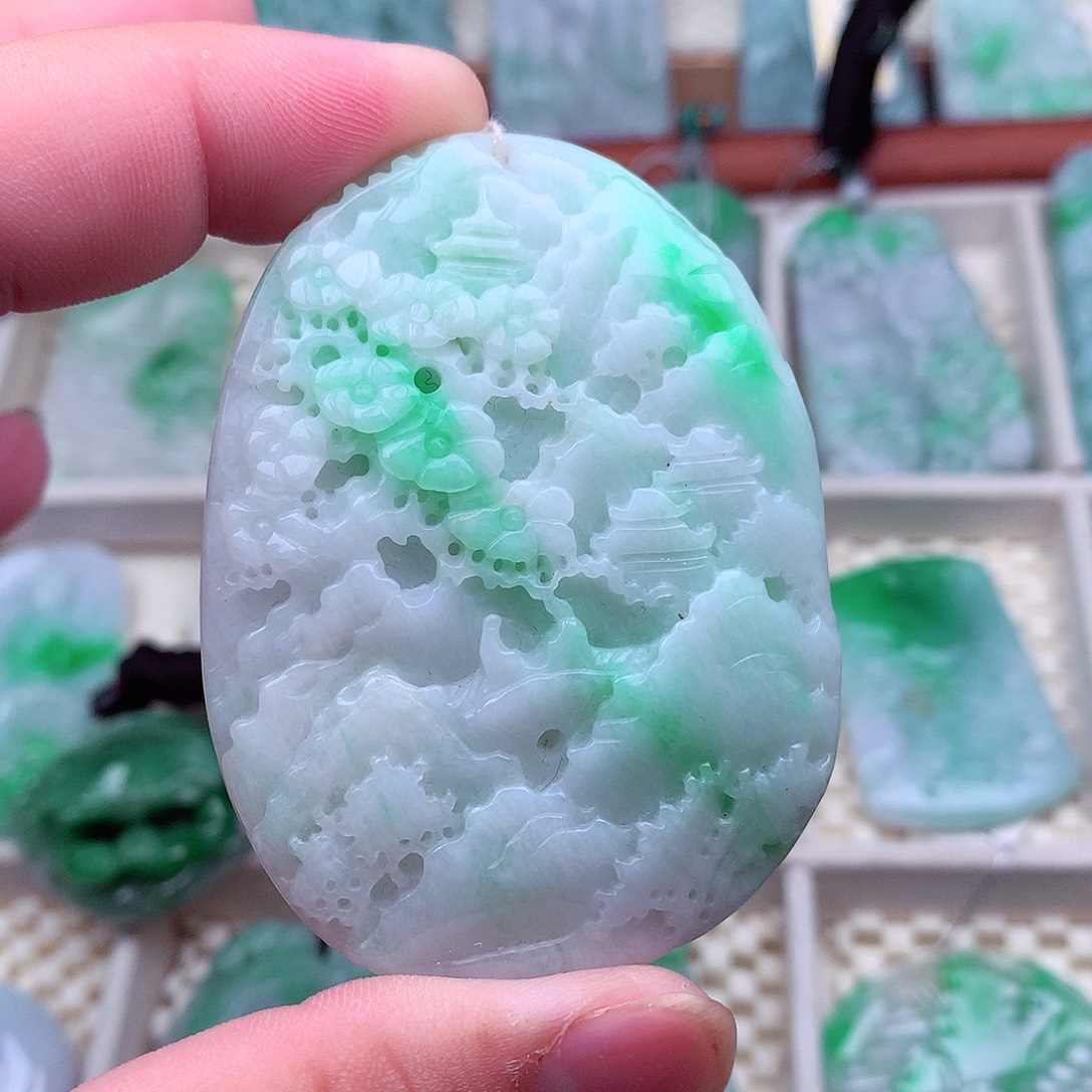 翡翠未镶嵌吊坠(不含链)