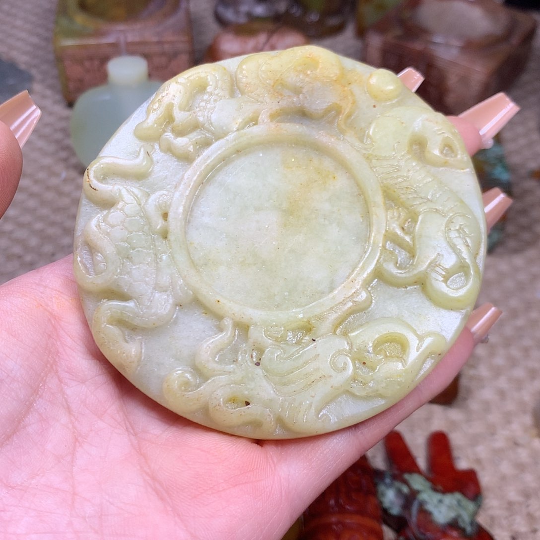 白玉菩提吊坠挂件