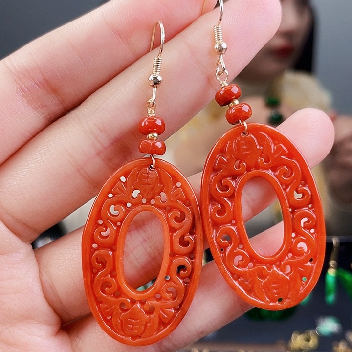 翡翠耳饰未镶嵌饰品