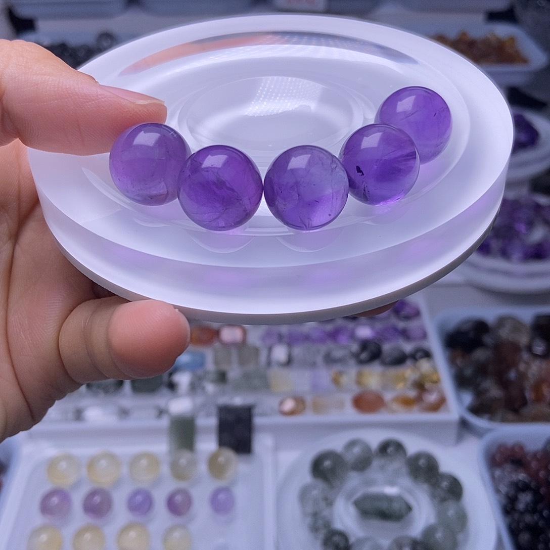 ****水晶手串未镶嵌定制打孔不退换