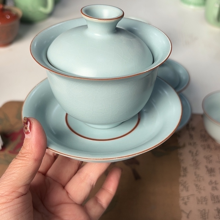 龙泉云间青瓷小米茶器