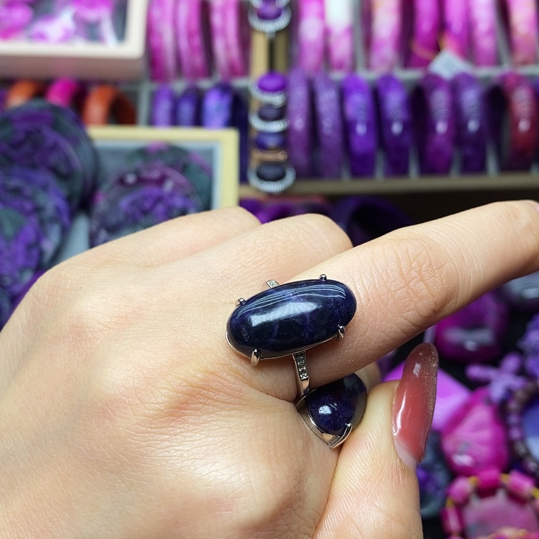 金***刚珐琅非金属夜莺戒指