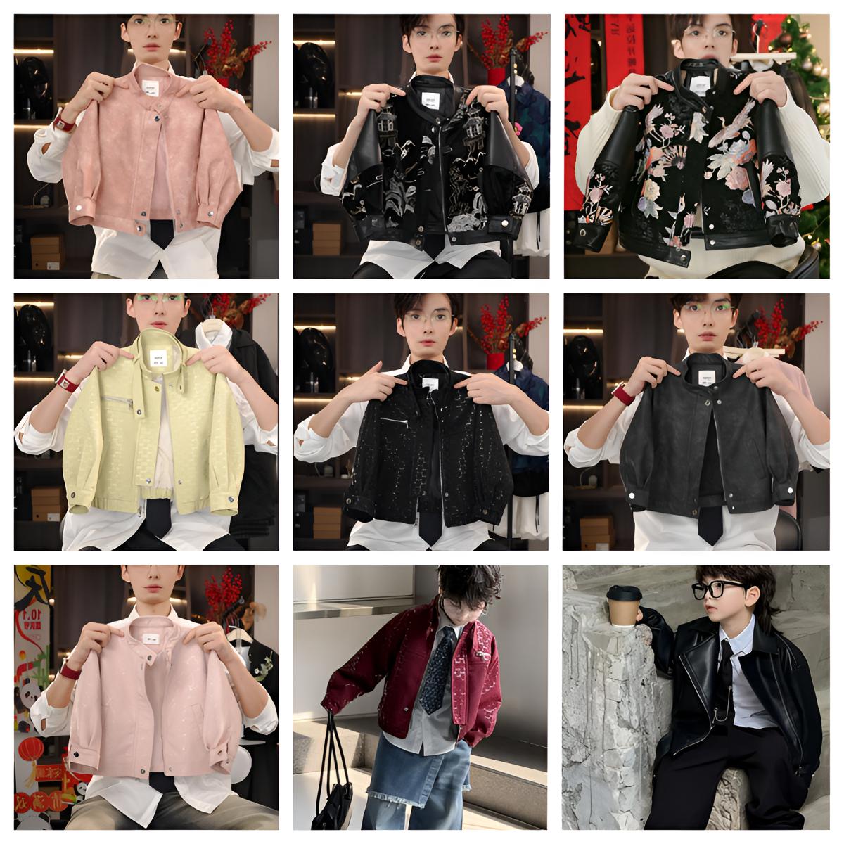 【A号组合链接】2025秋冬新款男女童皮衣外套时尚休闲潮流皮夹克