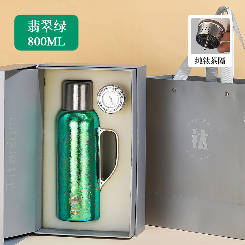 【国钛正品】金格雷·格睿/纯钛机械显温闷壶养生壶户外800ML