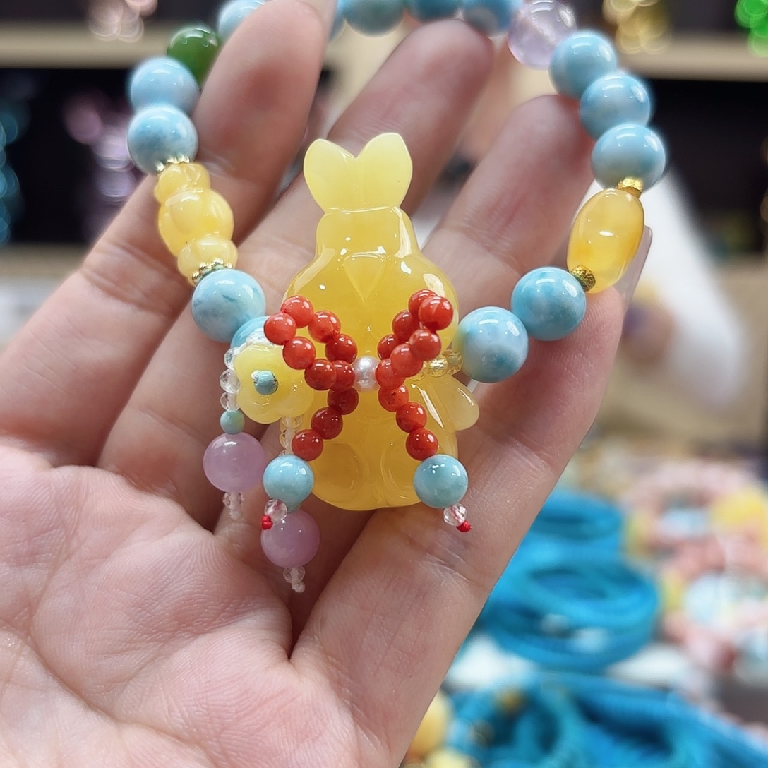 琥珀未镶嵌手链琥珀